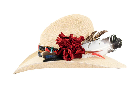 Beaded Hat w/ Flower (WS)